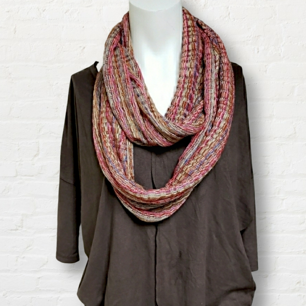 C'est Chic multicolor knit infinity scarf